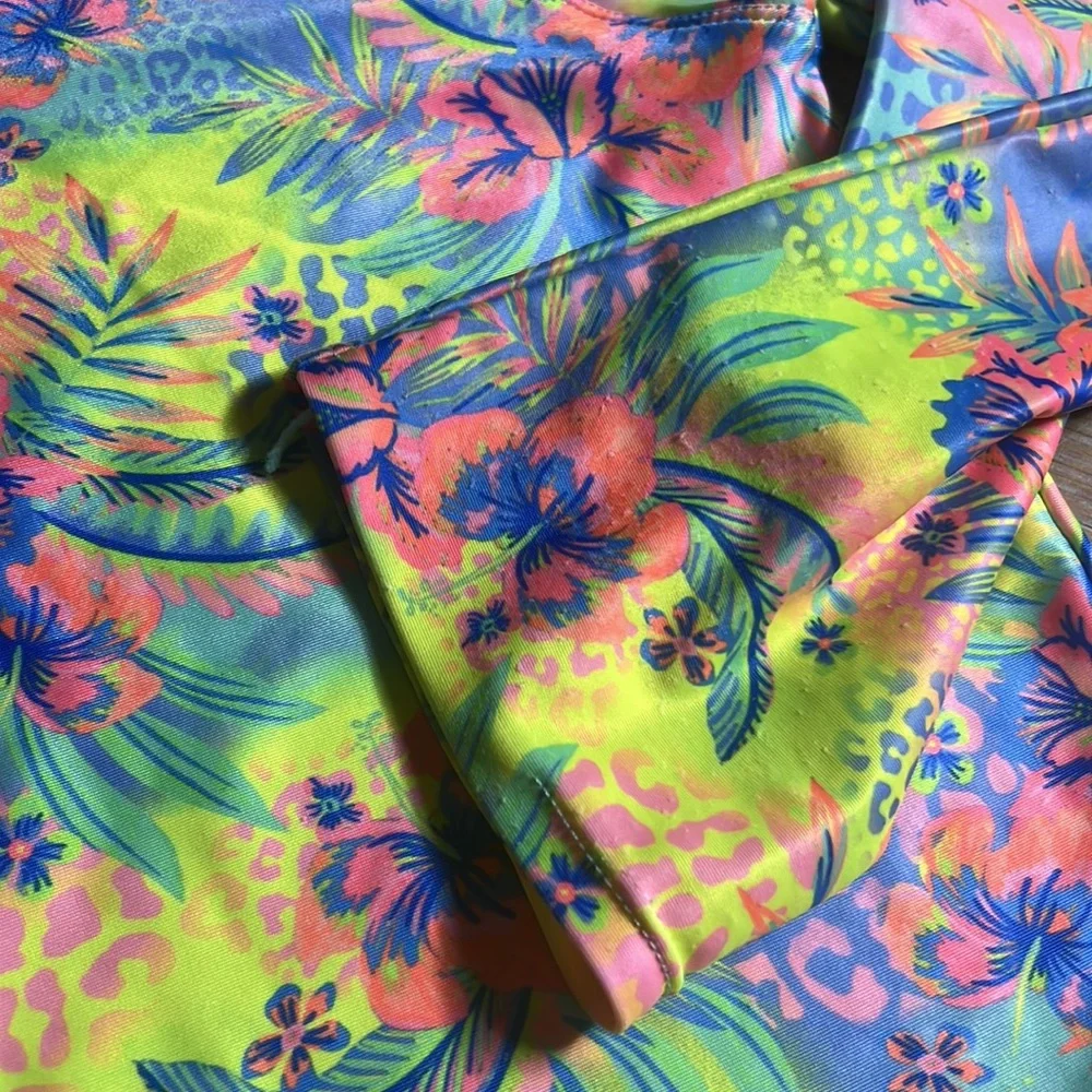 ANGEL BEACH Girl’s Matching Rachguard + Swim Bottom Set 14